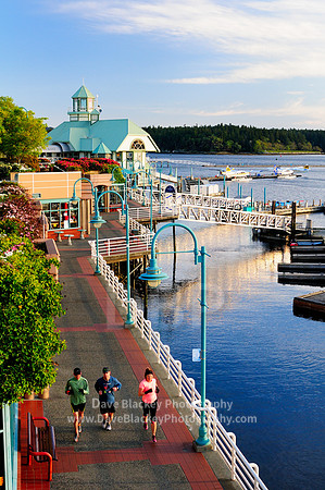 Nanaimo, joggers, harbour, Pioneer Waterfront Plaza