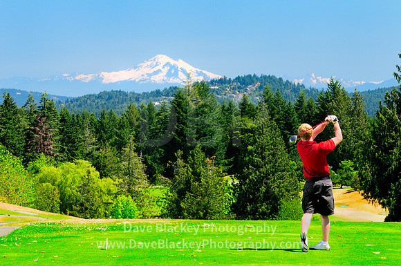 Golf, Arbutus Ridge Golf Club, golfer, drive, 1st tee