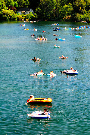 Tubers, tubing, drift, down, Cowichan River, Lake Cowichan
