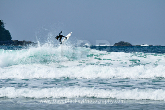 surfing Chesterman Beach air Tofino