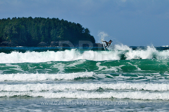 Tofino surfing Chesterman Beach, air, airborne