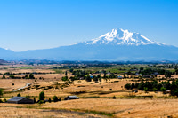 Mt. Shasta, California, farmland, mountain, valley