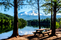 Siskiyou Lake, Lake Siskiyou Park, Mt. Shasta, picnic table, park