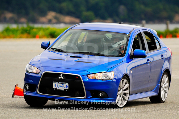 Victoria Corvette Club, Mitsubishi Lancer Sportback, racing, slalom, Cowichan Bay event