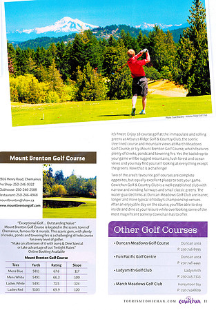 Arbutus Ridge Golf Club, Cobble Hill, golf, Cam, Model, 1st tee, magazine