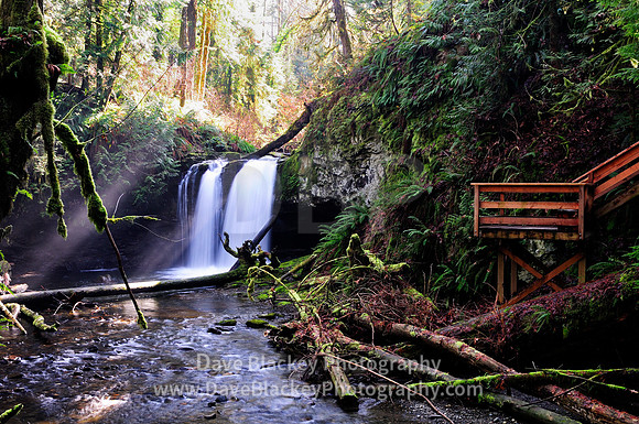 Stocking Creek Falls waterfall Stocking Creek Park Saltair, BC